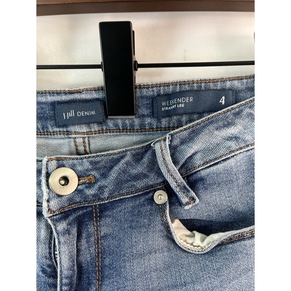 J.Jill Denim Weekender 4‎ Straight Leg Jeans Floral Embroidered Cottagecore Boho - Picture 4 of 14